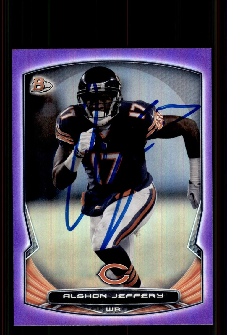 Signed Football Card Auto Alshon Jeffery 2014 Bowman Chrome #4 Chicago Bears