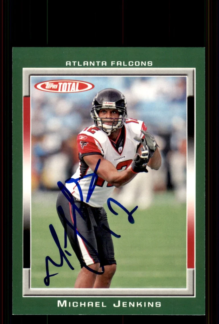 Signed Football Card Auto Michael Jenkins 2006 Topps Total #192 Atlanta Falcons