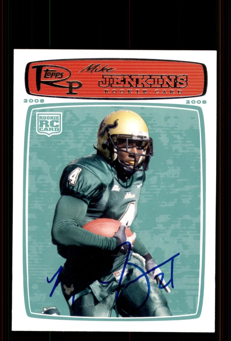 Signed Football Card Auto Mike Jenkins 2008 Topps Rookie Progression #192 USF