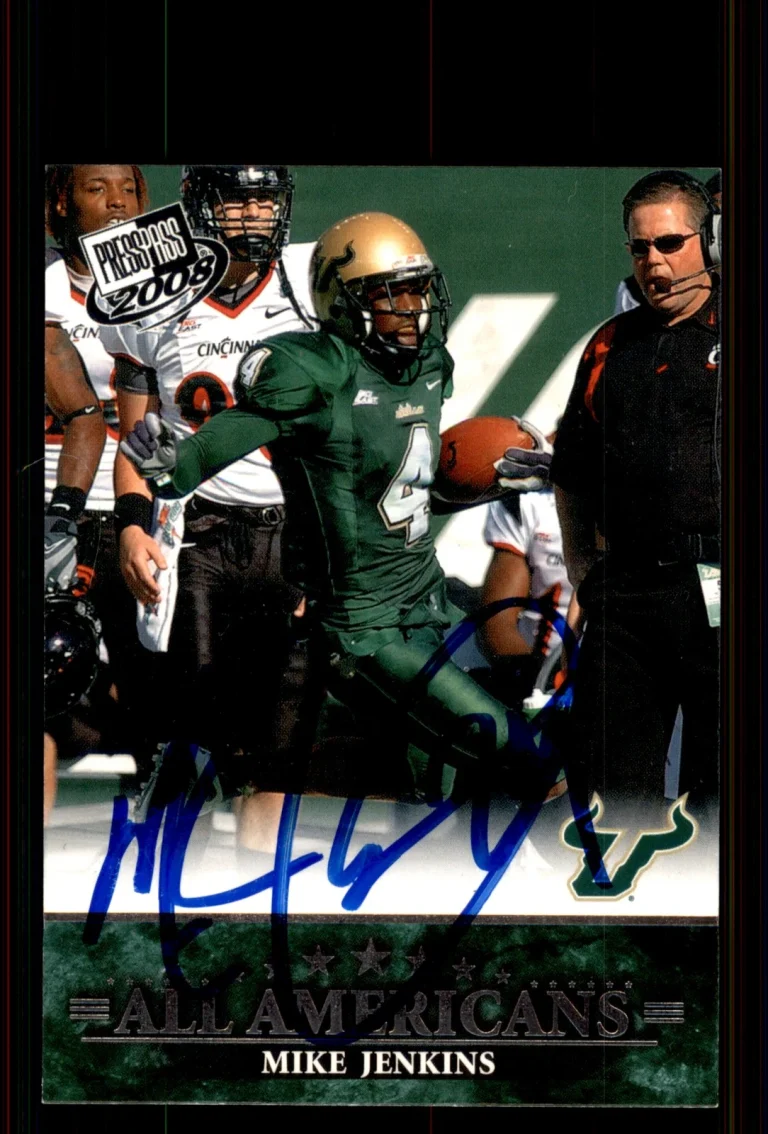 Signed Football Card Auto Mike Jenkins 2008 Press Pass #78 South Florida Bulls