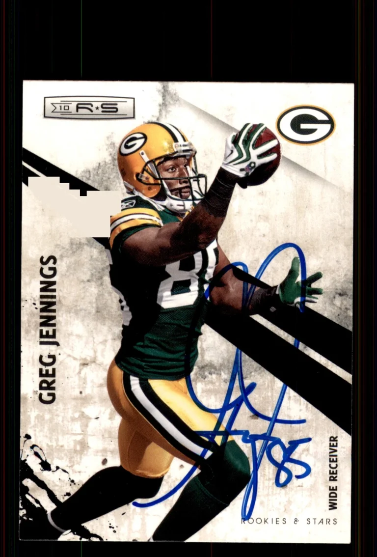 Signed Football Card Auto Greg Jennings 2010 Panini Rookies & Stars #53 Packers