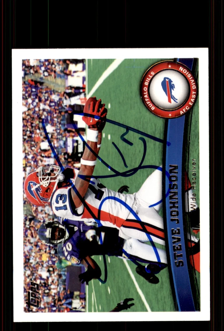 Signed Football Card Auto Steve Johnson 2011 Topps #303 Buffalo Bills