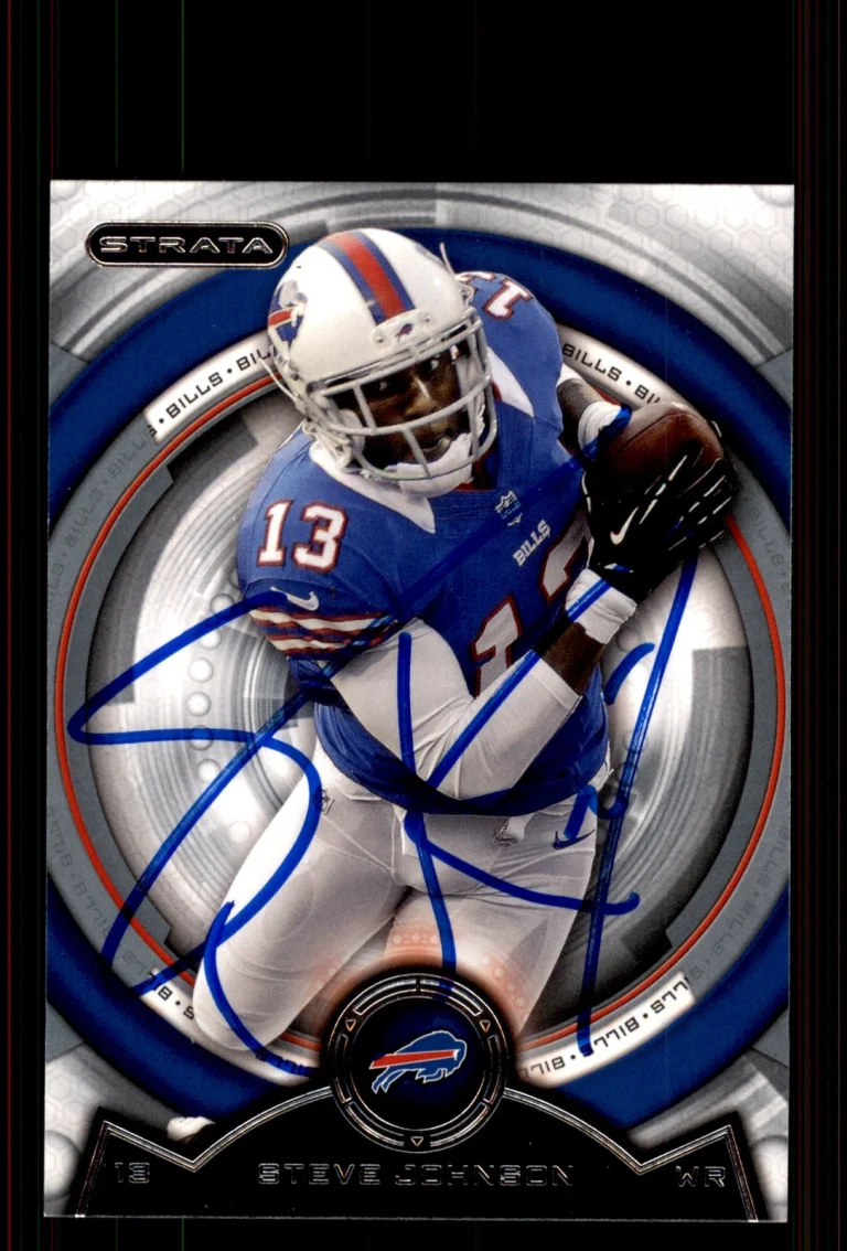 Signed Football Card Auto Steve Johnson 2013 Topps Strata #20 Buffalo Bills