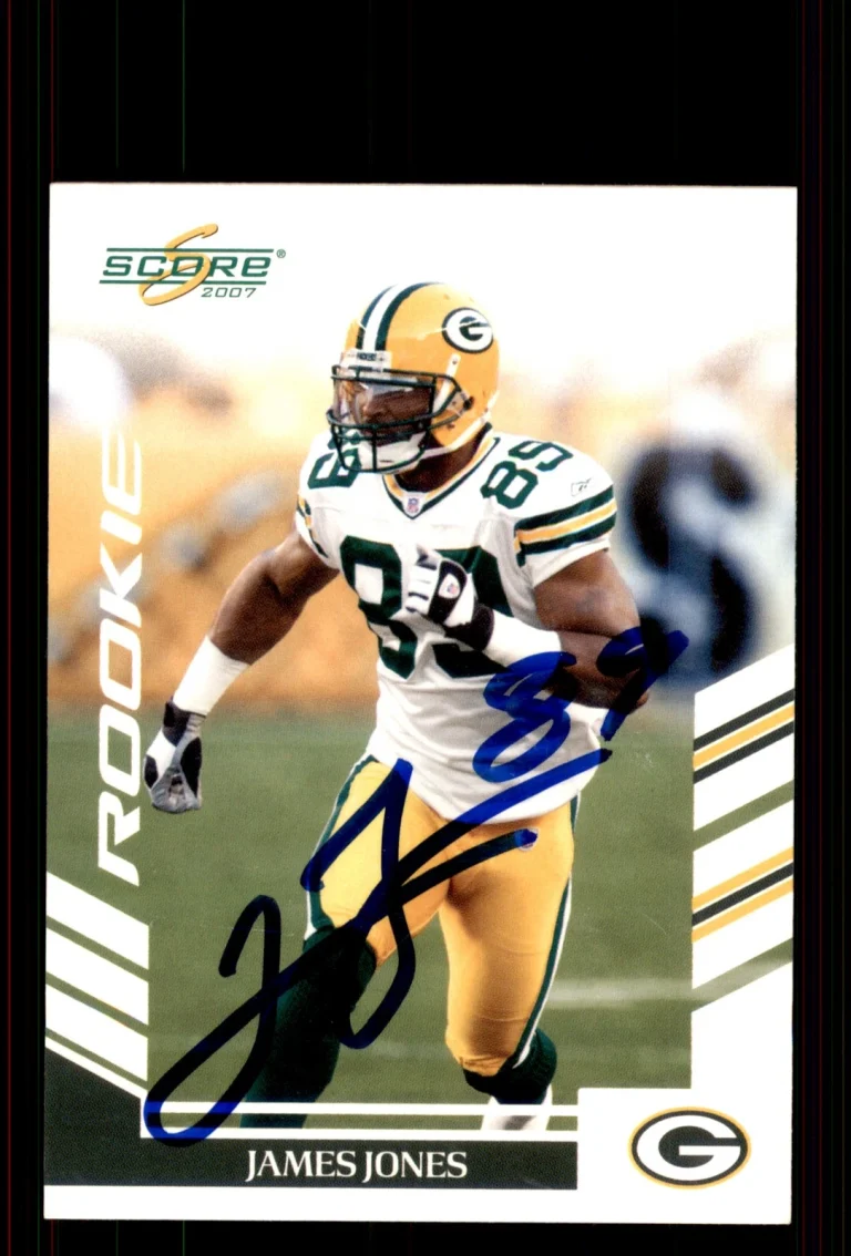 Signed Football Card Auto James Jones 2007 Score #404 Green Bay Packers