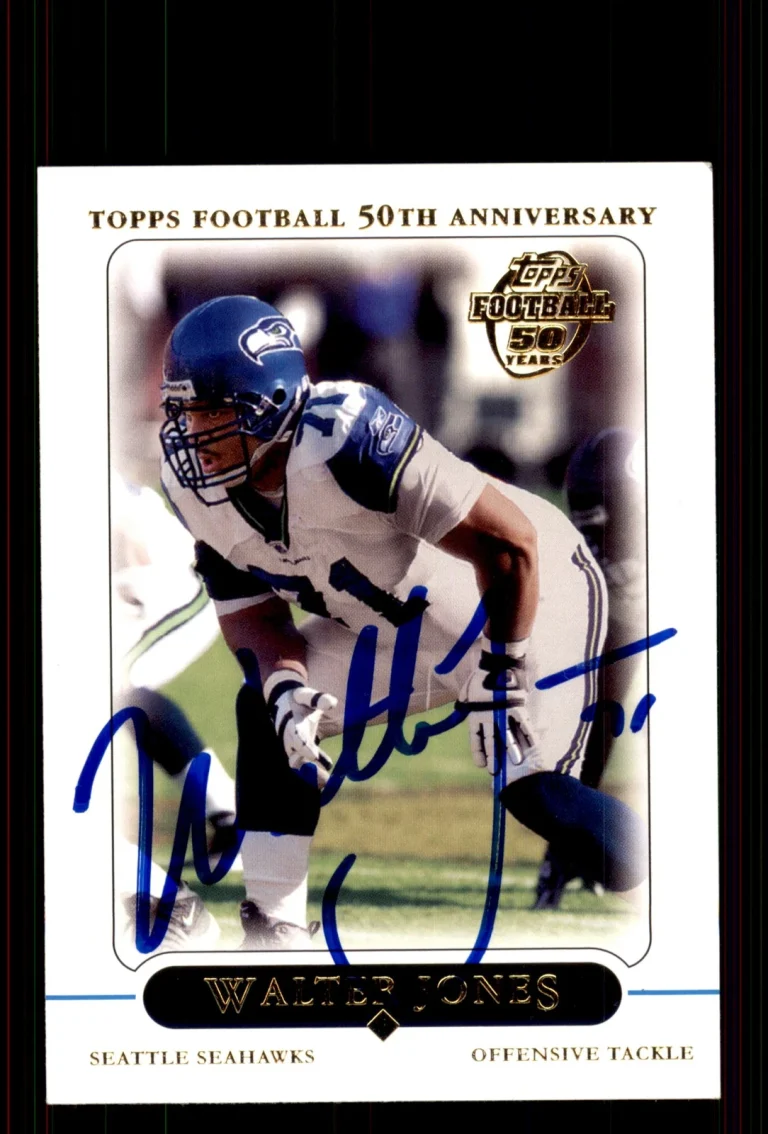Signed Football Card Auto Walter Jones 2005 Topps #46 Seattle Seahawks