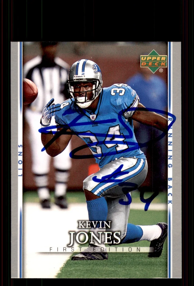 Signed Football Card Auto Kevin Jones 2007 Upper Deck First Edition #32