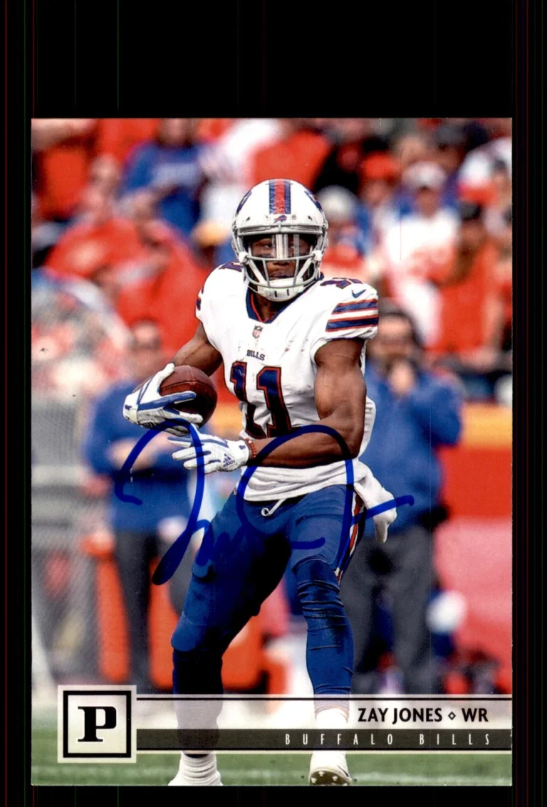 Signed Football Card Auto Zay Jones 2018 Panini #34 Buffalo Bills