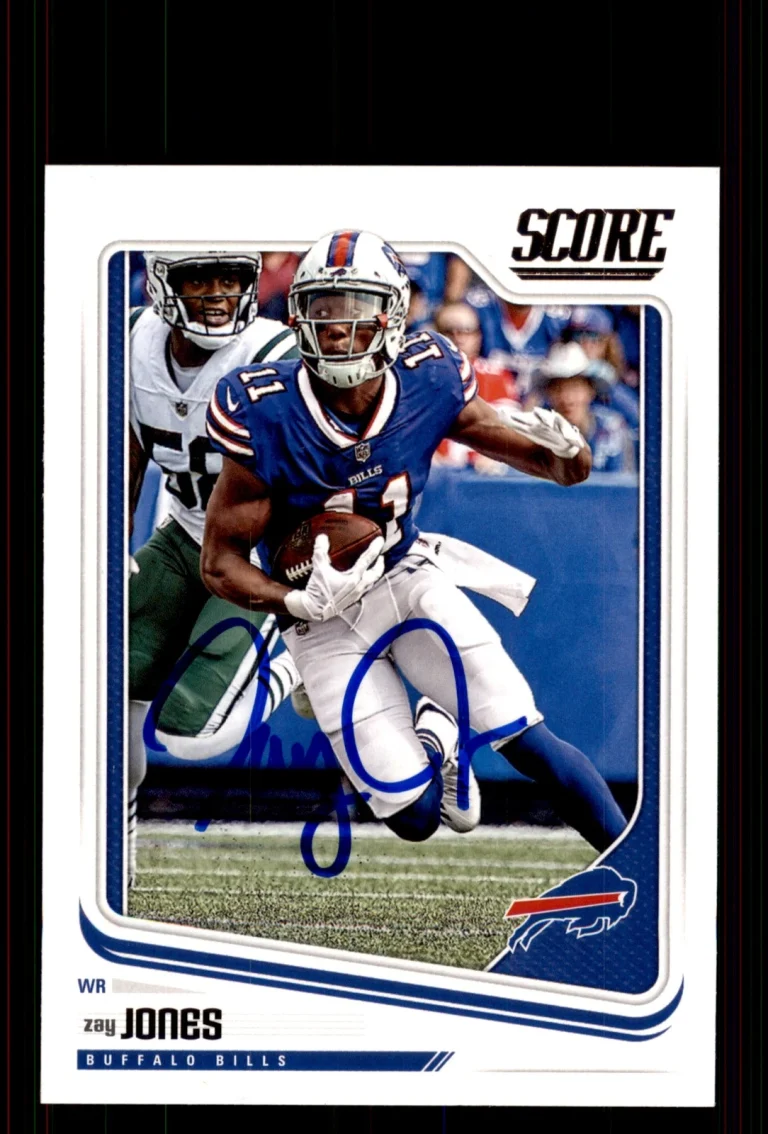 Signed Football Card Auto Zay Jones 2018 Score #36 Buffalo Bills