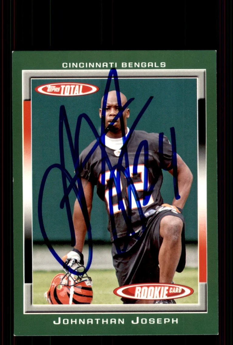 Signed Football Card Auto Johnathan Joseph 2006 Topps Total #456 Bengals