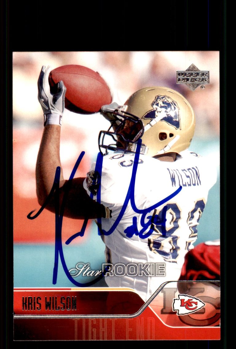 Signed Football Card Auto Kris Wilson 2004 Upper Deck #263 Kansas City Chiefs