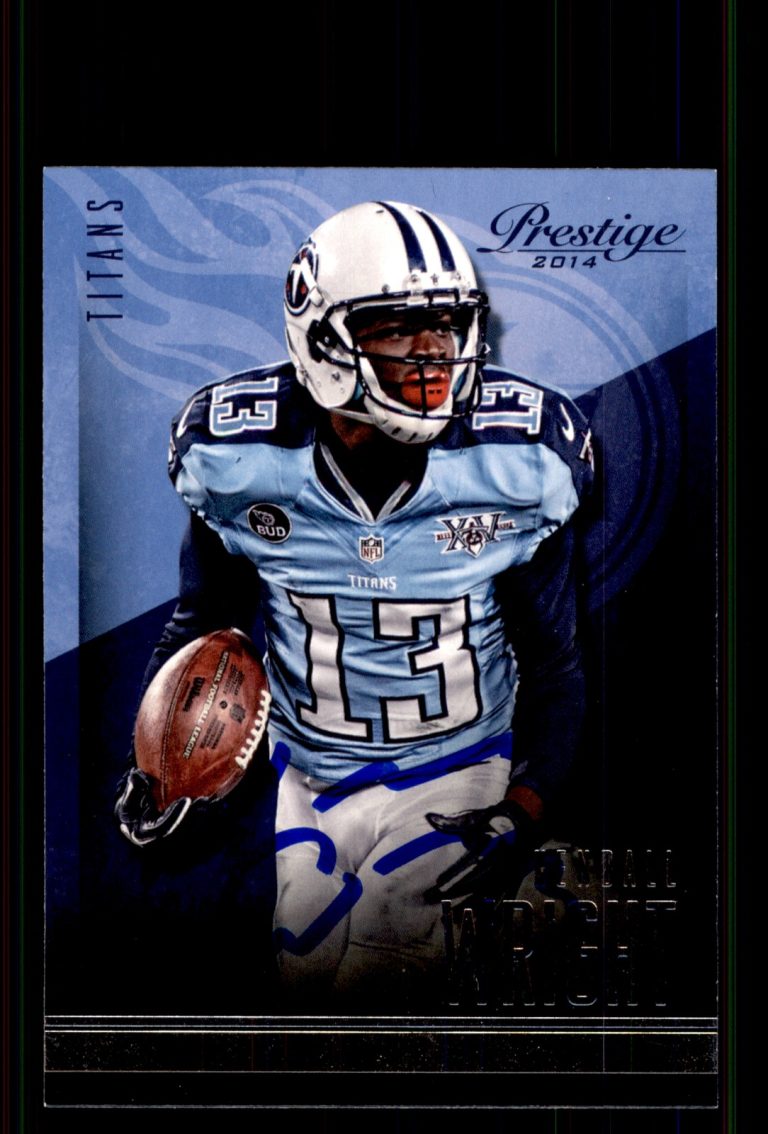 Signed Football Card Auto Kendall Wright 2014 Panini Prestige #74 Titans