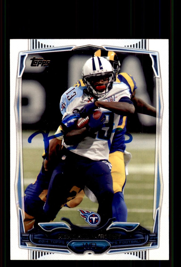 Signed Football Card Auto Kendall Wright 2014 Topps #125 Tennessee Titans
