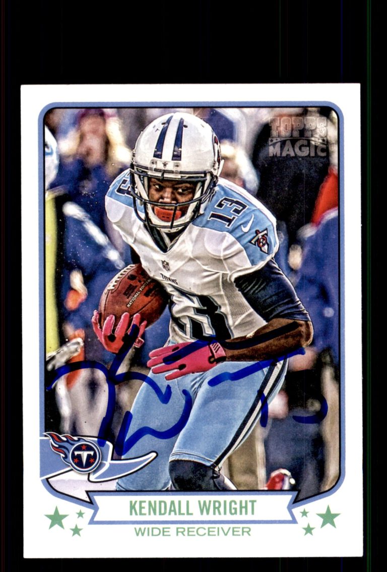 Signed Football Card Auto Kendall Wright 2013 Topps Magic #178 Tennessee Titans