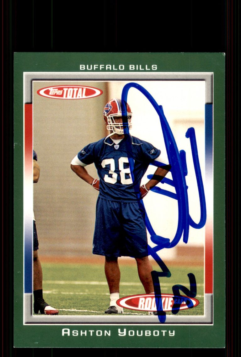 Signed Football Card Auto Ashton Youboty 2006 Topps Total #452 Buffalo Bills