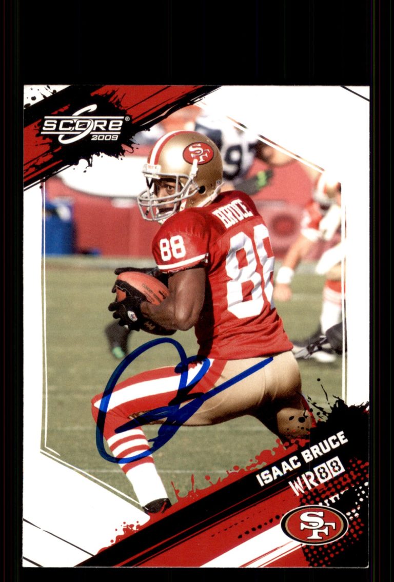 Signed Football Card Auto Isaac Bruce 2009 Score #248 San Francisco 49ers