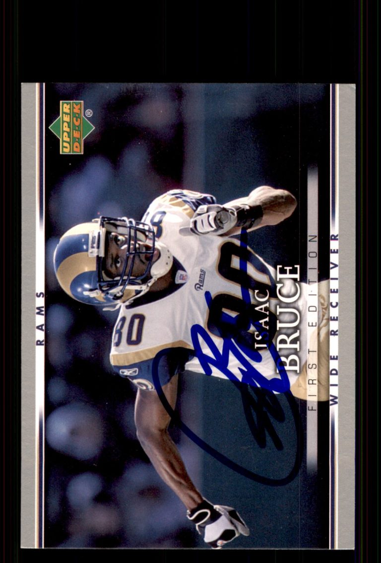 Signed Football Card Auto Isaac Bruce 2007 Upper Deck First Edition #88 Rams