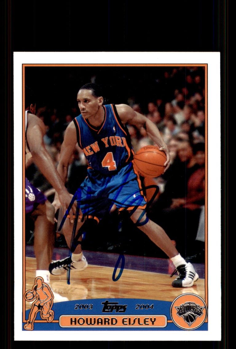 Signed Basketball Card Auto Howard Eisley 2003-04 Topps #206 New York Knicks