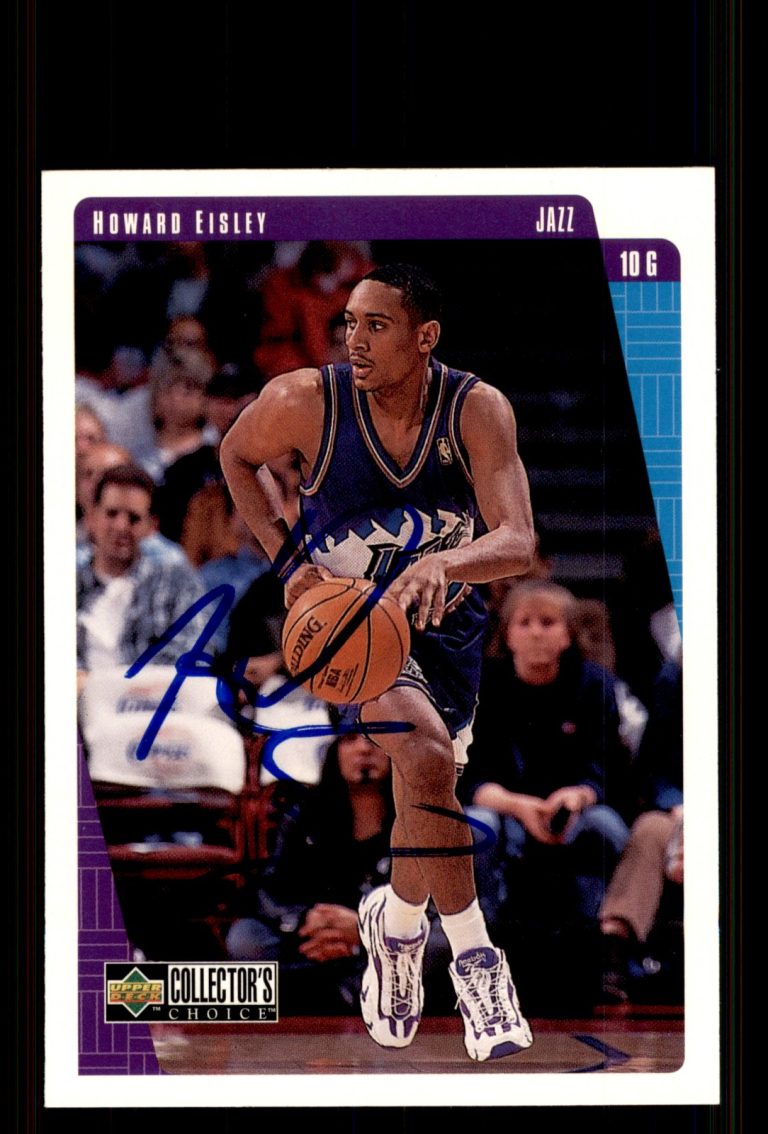 Signed Basketball Card Auto Howard Eisley 1997-98 Collector's Choice #341 Jazz
