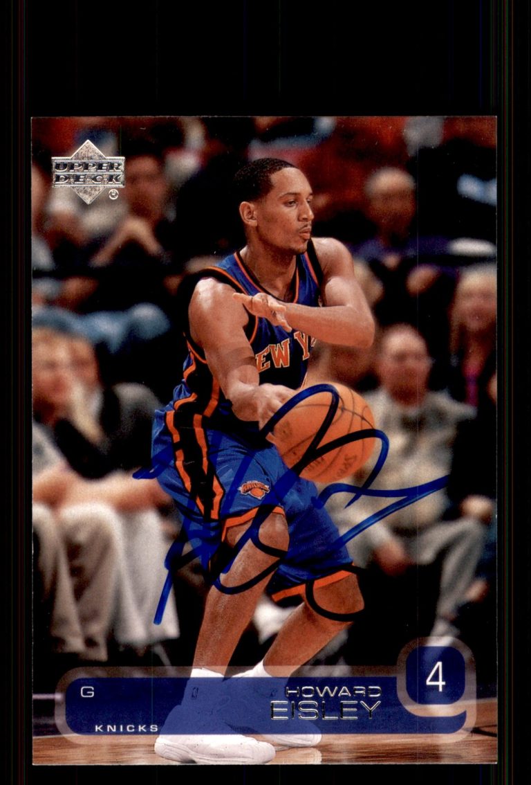 Signed Basketball Card Auto Howard Eisley 2002-03 Upper Deck #324 Knicks