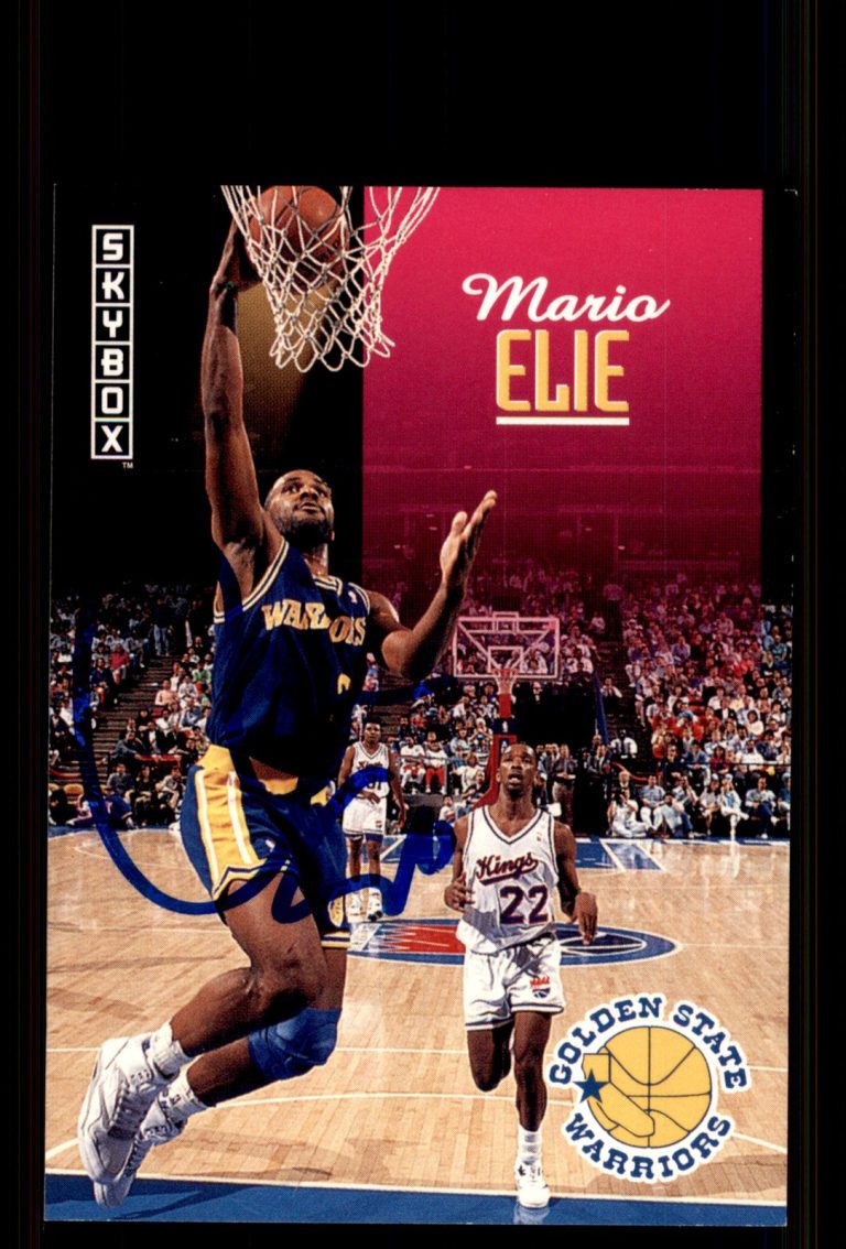 Signed Basketball Card Auto Mario Elie 1992-93 SkyBox #77 Golden State Warriors