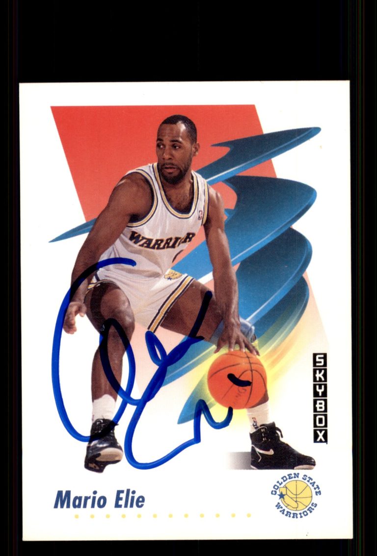 Signed Basketball Card Auto Mario Elie 1991-92 SkyBox #89 Golden State Warriors
