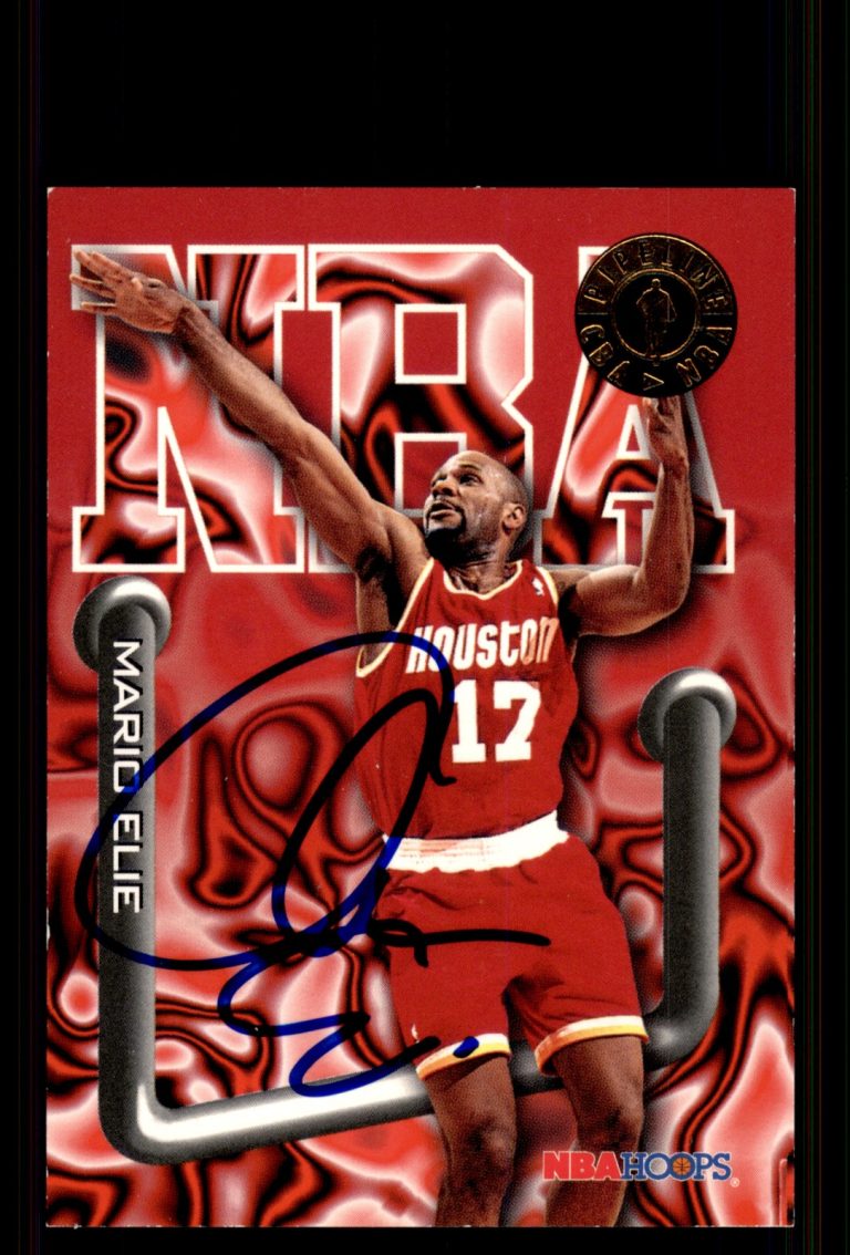Signed Basketball Card Auto Mario Elie PL 1995-96 Hoops #230