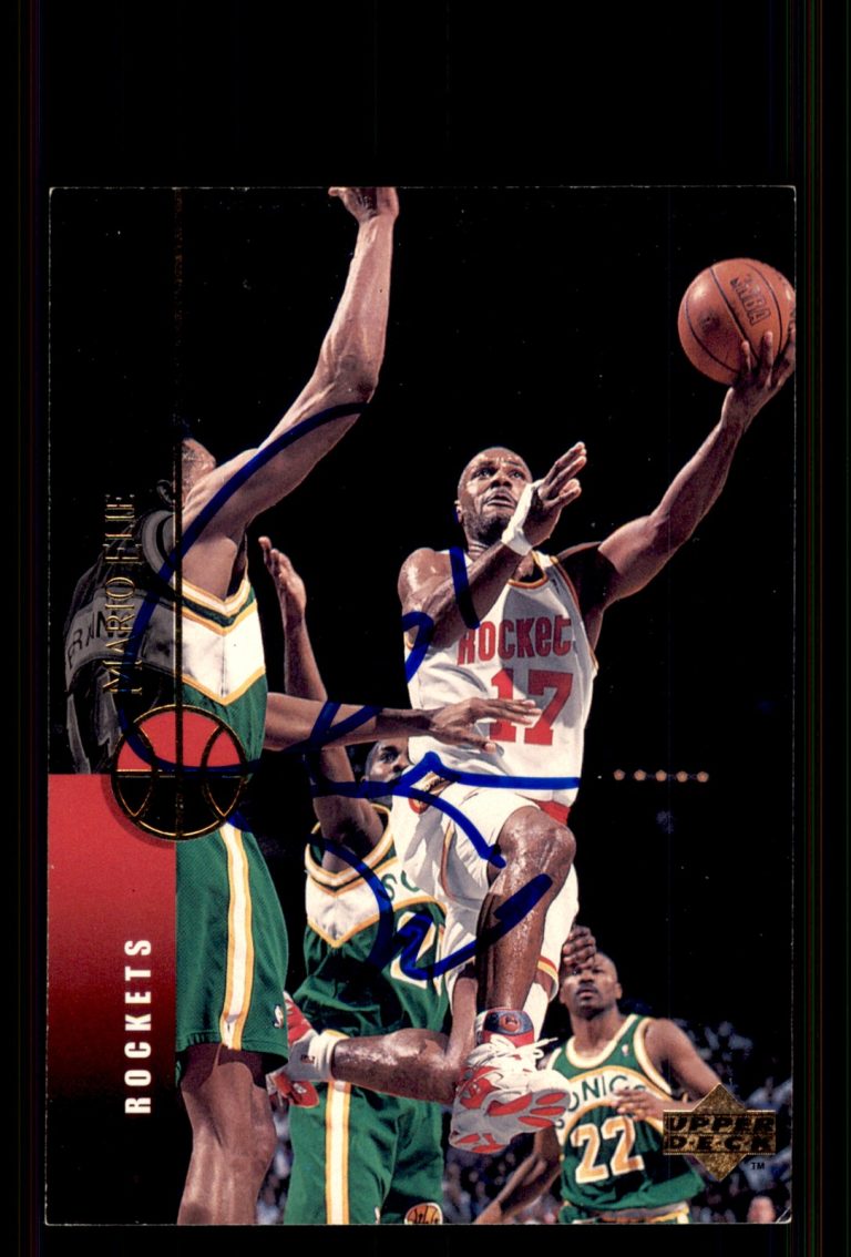 Signed Basketball Card Auto Mario Elie 1994-95 Upper Deck #134 Houston Rockets