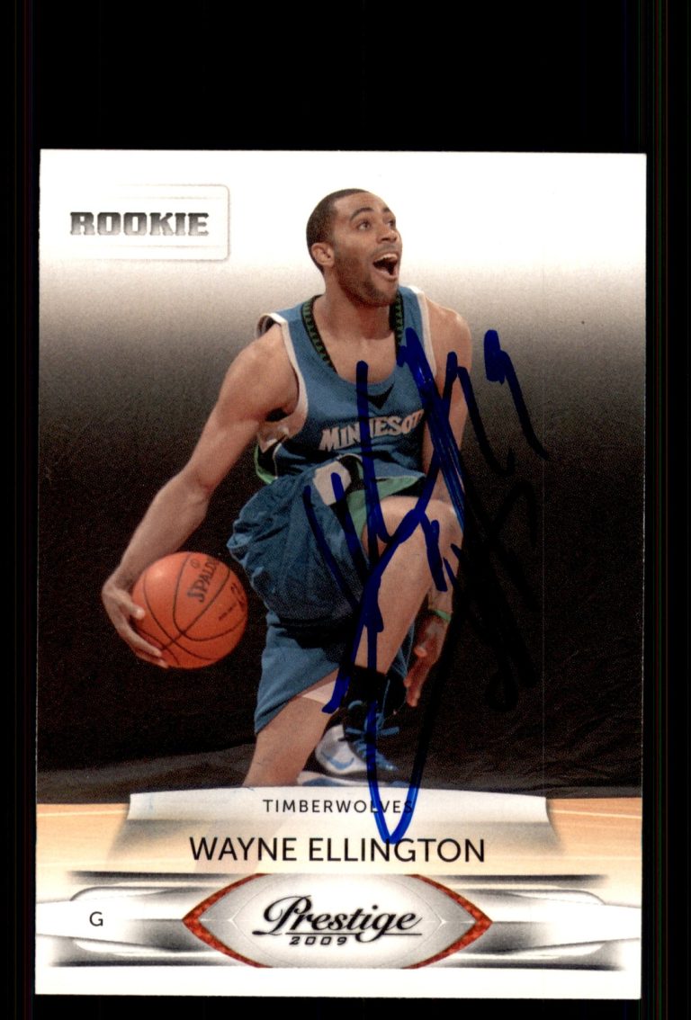 Signed Basketball Card Auto Wayne Ellington 2009-10 Panini Prestige #178