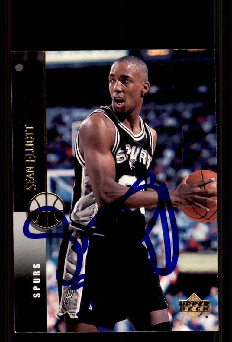 Signed Basketball Card Auto Sean Elliott 1994-95 Upper Deck #53 Spurs