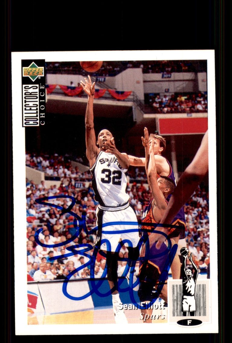 Signed Basketball Card Auto Sean Elliott 1994-95 Collector's Choice #273 Spurs
