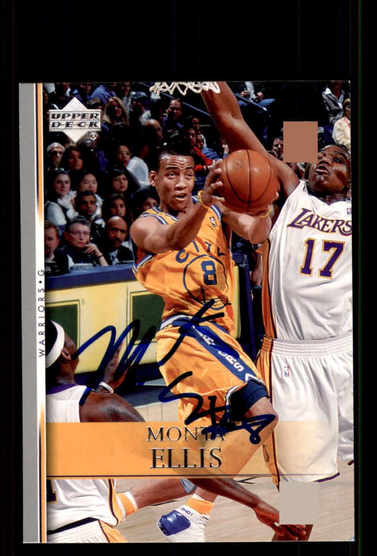 Signed Basketball Card Auto Monta Ellis 2007-08 Upper Deck First Edition #30