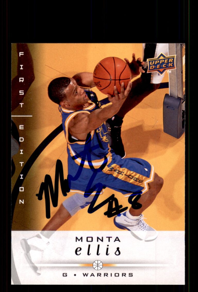 Signed Basketball Card Auto Monta Ellis 2008-09 Upper Deck First Edition #58