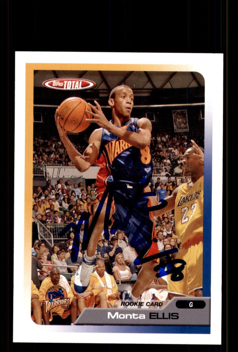 Signed Basketball Card Auto Monta Ellis 2005-06 Topps Total #238 Warriors