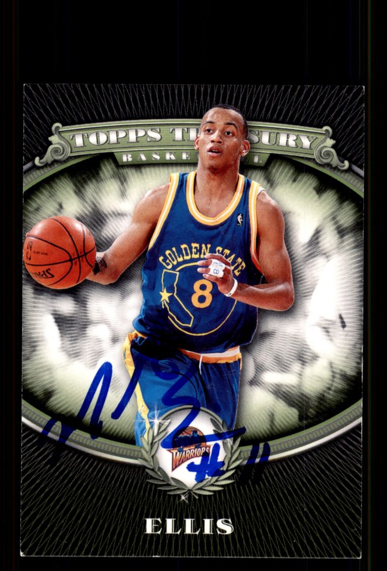 Signed Basketball Card Auto Monta Ellis 2008-09 Topps Treasury #14 Warriors