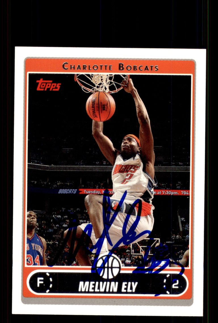 Signed Basketball Card Auto Melvin Ely 2006-07 Topps #84 Charlotte Bobcats