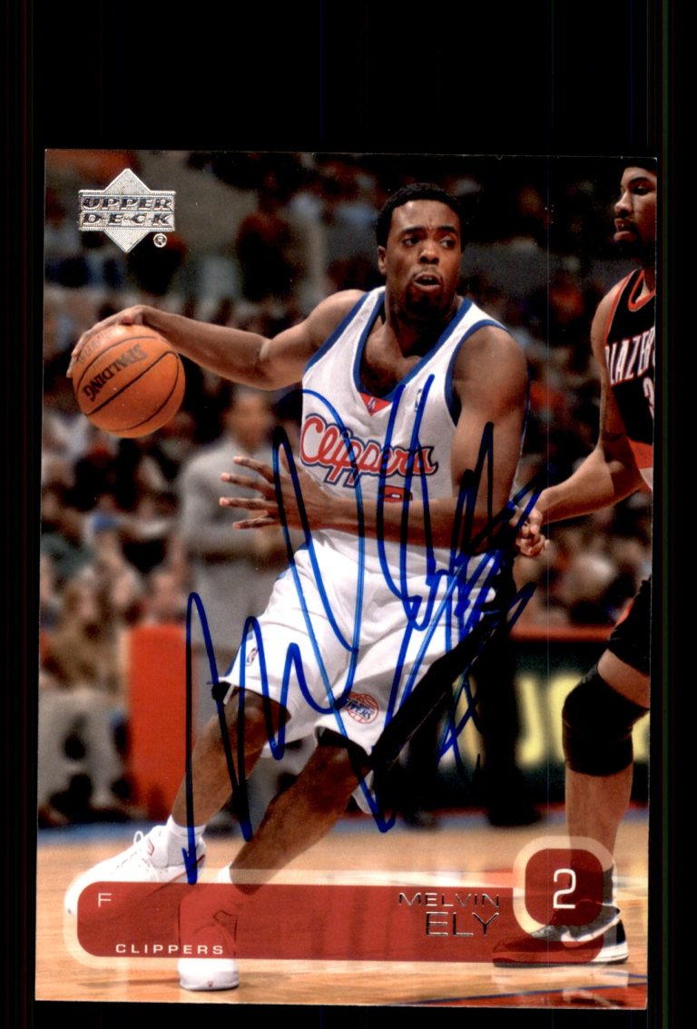 Signed Basketball Card Auto Melvin Ely 2003-04 Upper Deck #110 LA Clippers