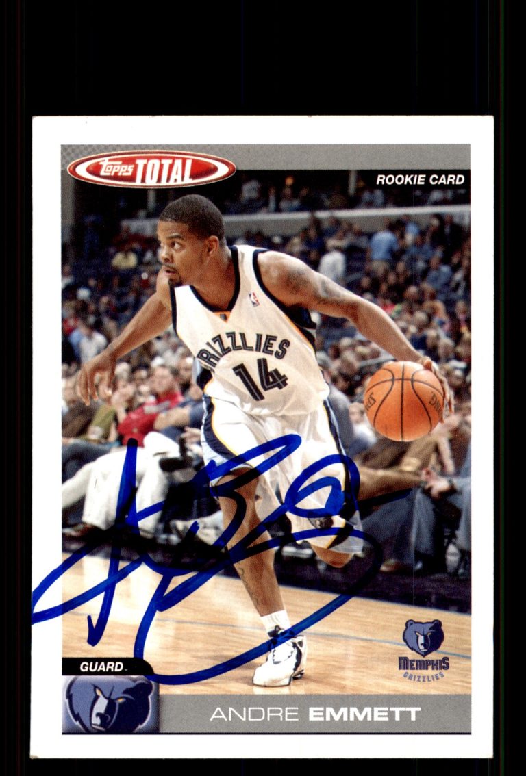 Signed Basketball Card Auto Andre Emmett 2004-05 Topps Total #313 Grizzlies