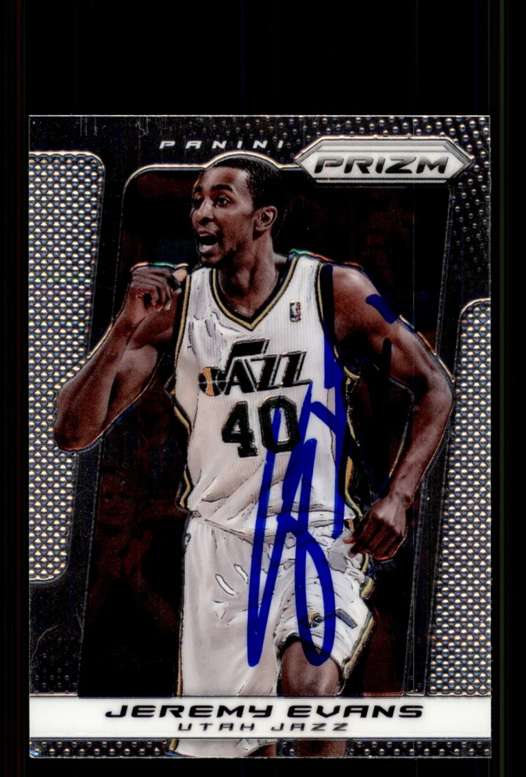 Signed Basketball Card Auto Jeremy Evans 2013-14 Panini Prizm #183 Utah Jazz