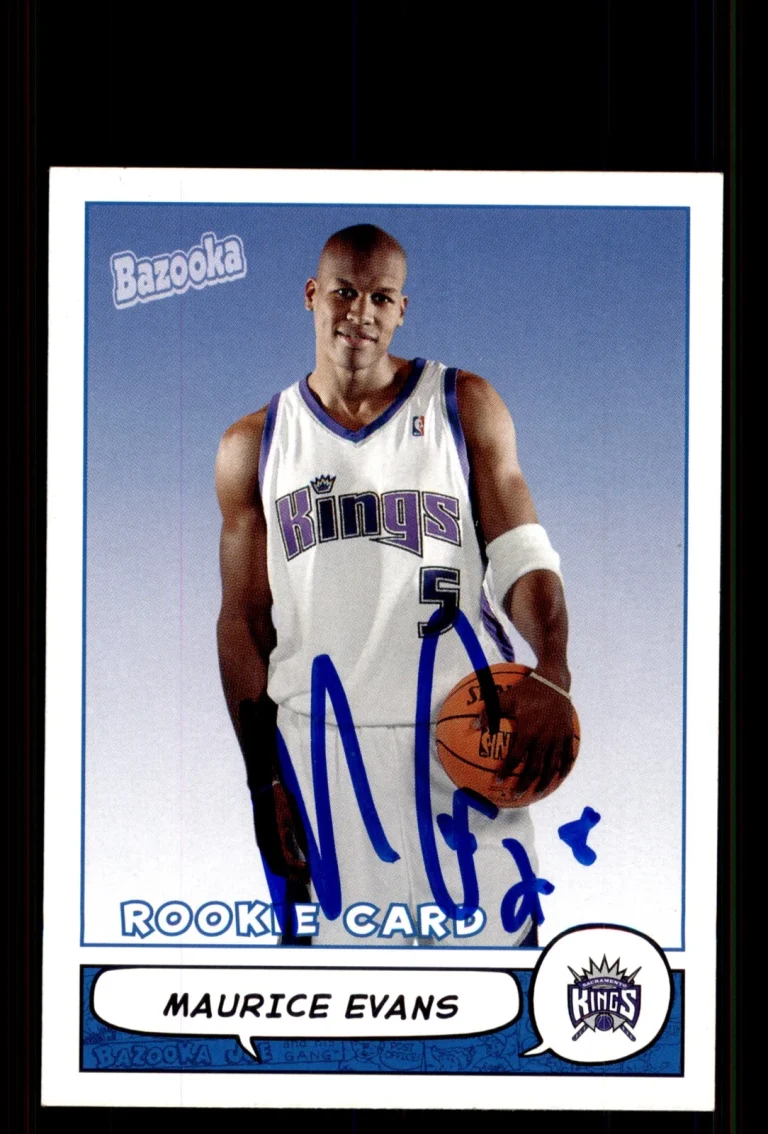 Signed Basketball Card Auto Maurice Evans 2004-05 Bazooka #183 Sacramento Kings