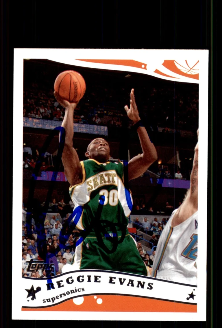 Signed Basketball Card Auto Reggie Evans 2005-06 Topps #73 Seattle SuperSonics