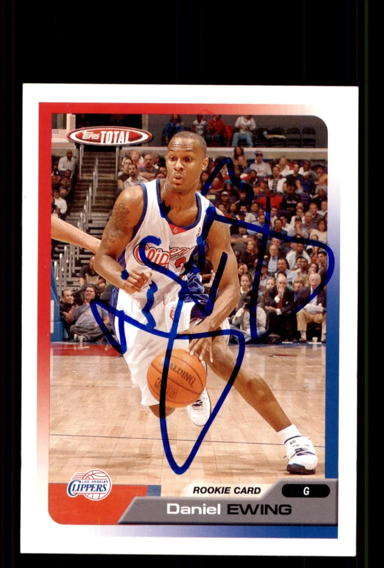 Signed Basketball Card Auto Daniel Ewing 2005-06 Topps Total #227 Clippers