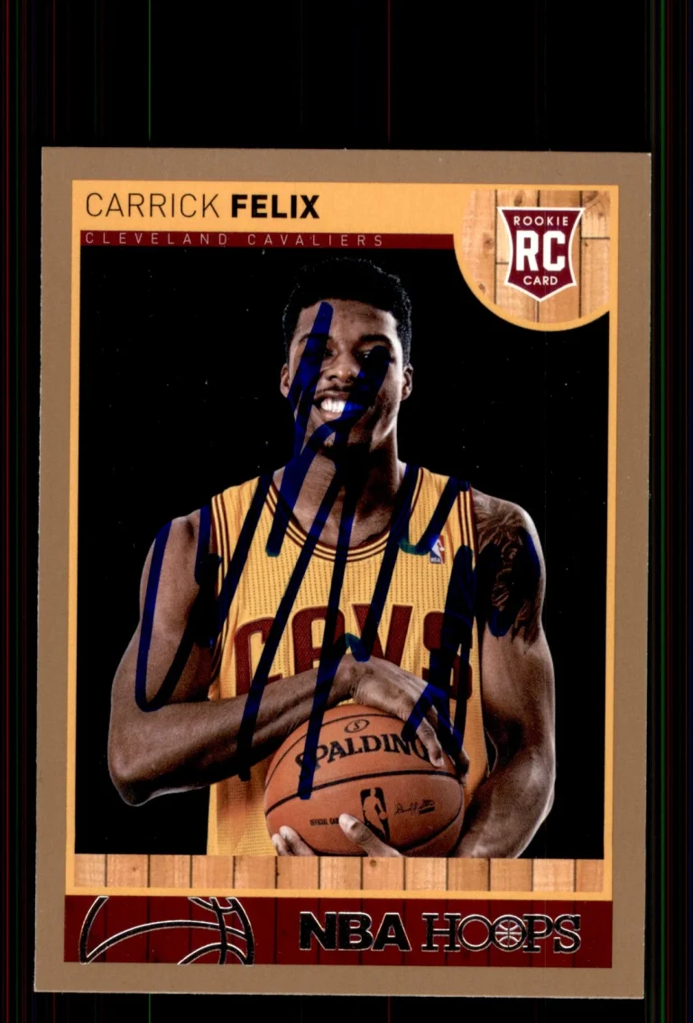 Signed Basketball Card Auto Carrick Felix 2013-14 Hoops #290 Cleveland Cavaliers