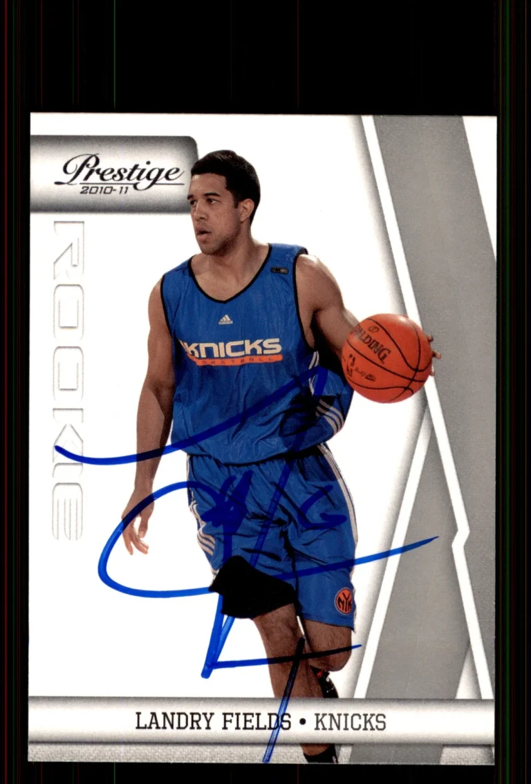Signed Basketball Card Auto Landry Fields 2010-11 Panini Prestige #189 Knicks