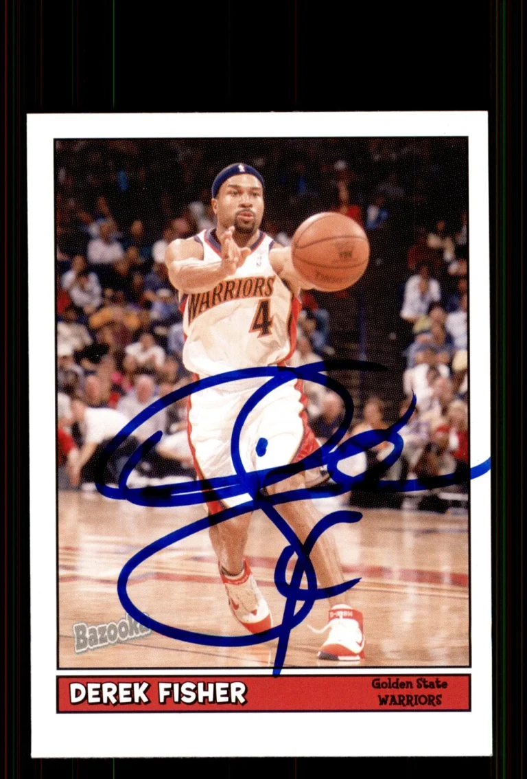 Signed Basketball Card Auto Derek Fisher 2005-06 Bazooka #126 Warriors