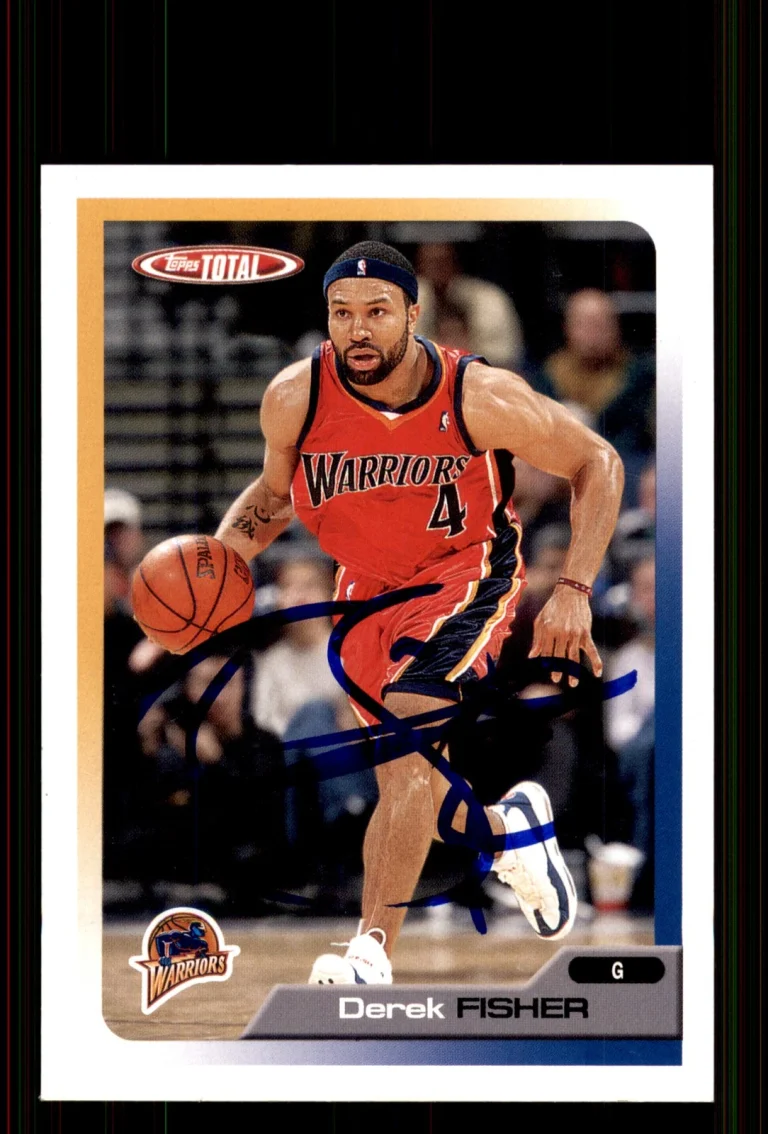 Signed Basketball Card Auto Derek Fisher 2005-06 Topps Total #83 Warriors