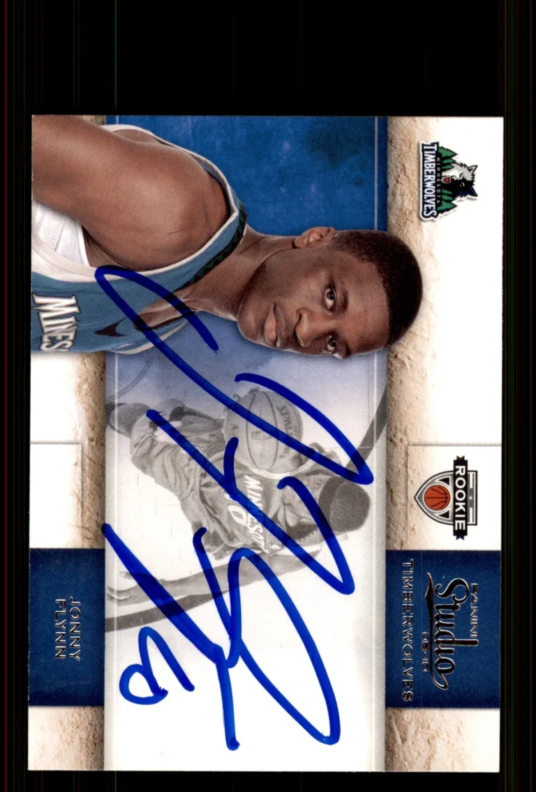 Signed Basketball Card Auto Jonny Flynn 2009-10 Panini Studio #132 Timberwolves