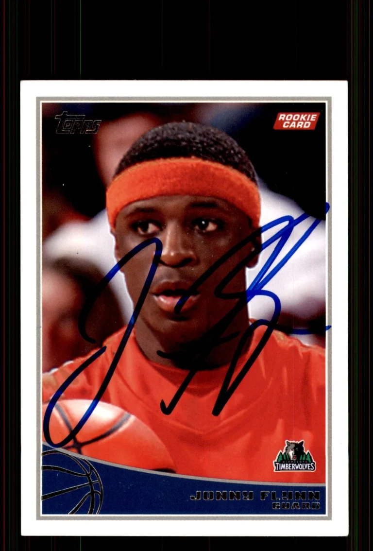Signed Basketball Card Auto Jonny Flynn 2009-10 Topps #326 Timberwolves