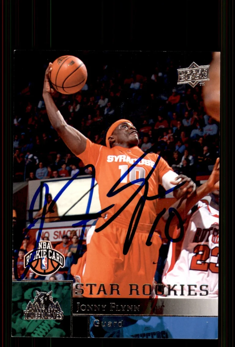 Signed Basketball Card Auto Jonny Flynn 2009-10 Upper Deck #239 Timberwolves