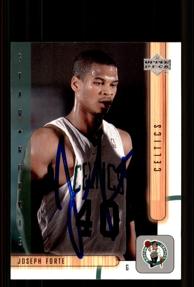 Signed Basketball Card Auto Joseph Forte 2001-02 Upper Deck #204 Boston Celtics