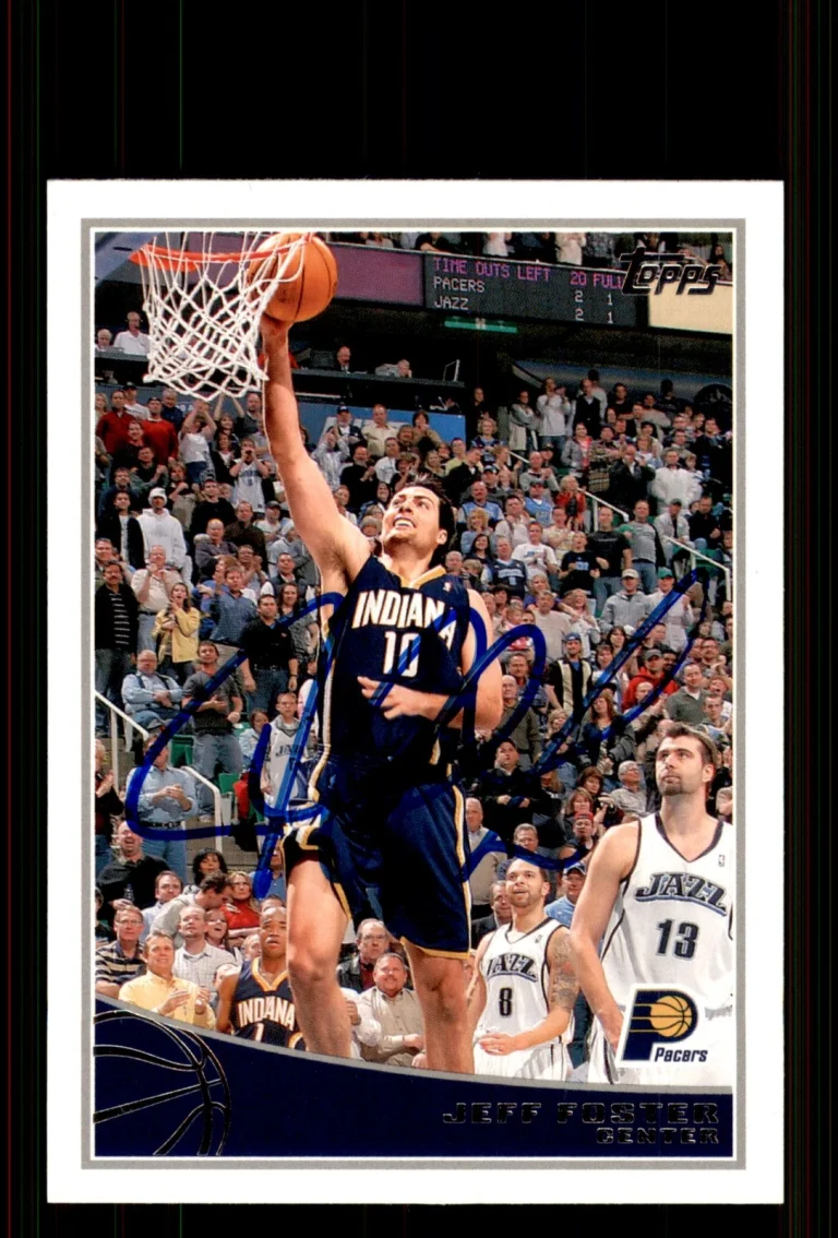 Signed Basketball Card Auto Jeff Foster 2009-10 Topps #112 Indiana Pacers
